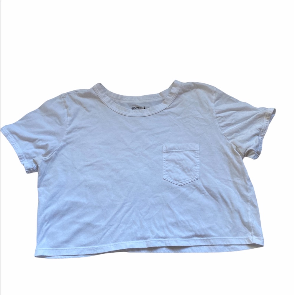 White Jockey Crop Top